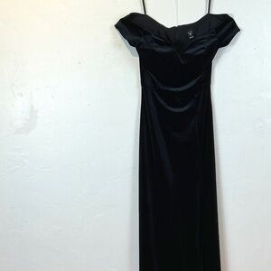 Classic black velvet dress